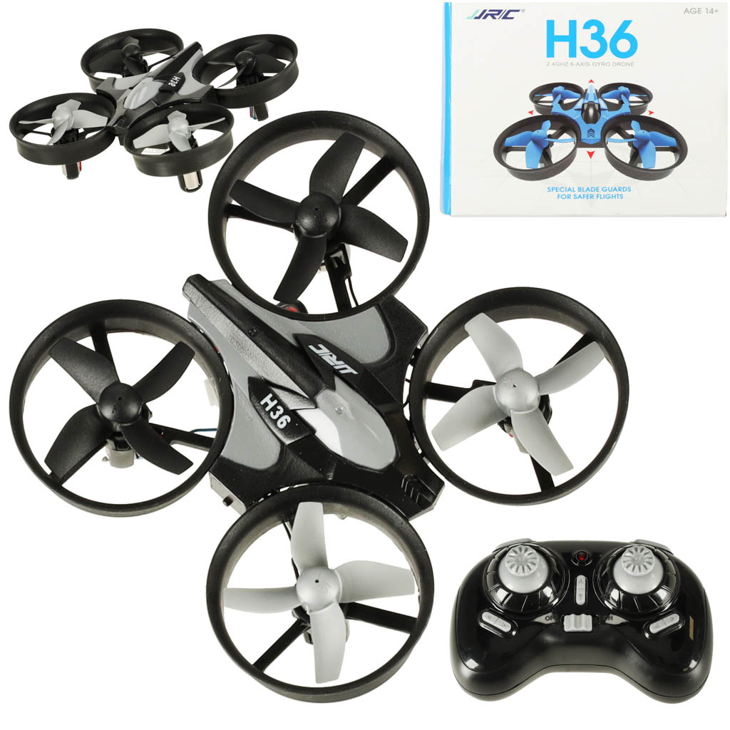 Dron-na-pilota-zdalnie-sterowany-RC-JJRC-H36-mini-2-4GHz-4CH-6-axis-czarny-145177 JJRC H36 mini 2.4GHz 4CH 6osý RC dron čierny – Obrázok 1