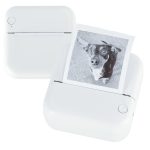 Mini termálna tlačiareň štítkov + USB kábel štvorcový modrý – Obrázok 5