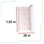 Fólia v rolke matná hladká biela 1,52x28m – Obrázok 3