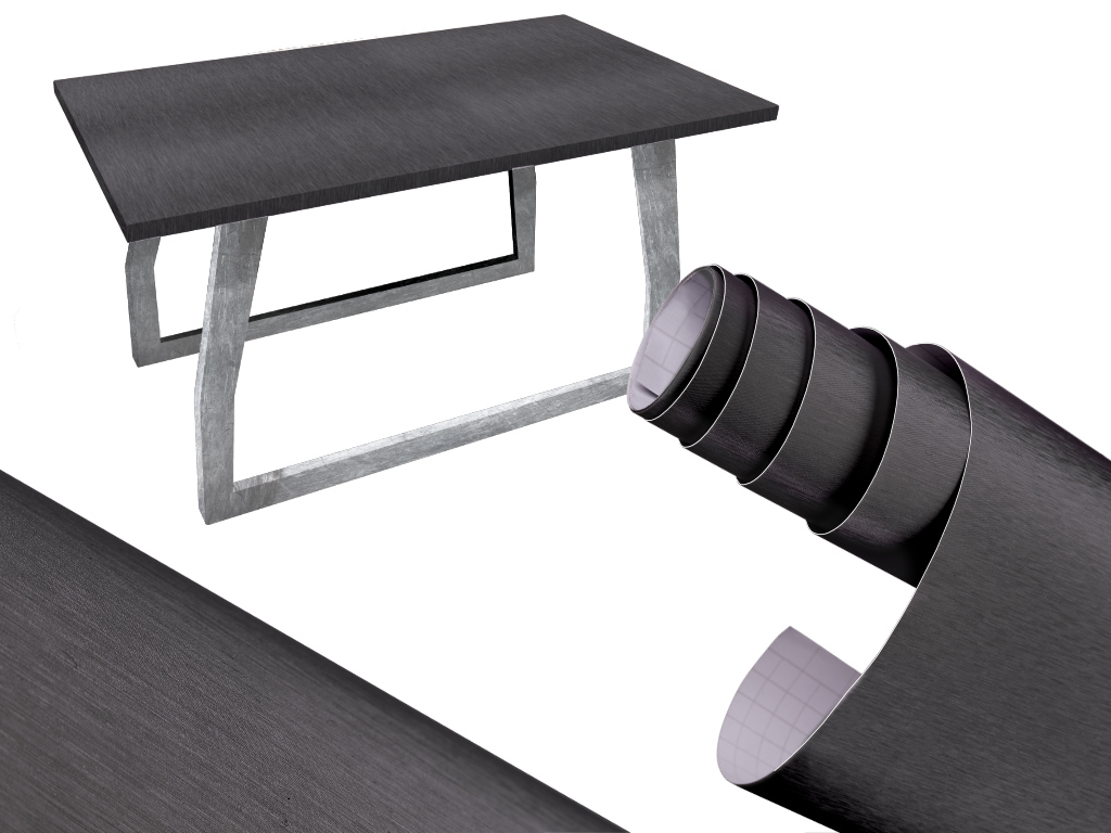 KX5521P Folia odcinek samoprzylepna okleina tapeta dąb srebrno- Fólia v rolke metalická kartáčovaná grafitová 1,52x30m – Obrázok 1