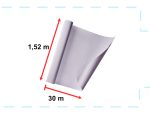 Fólia v rolke metalická brúsená strieborná 1,52x30m – Obrázok 3