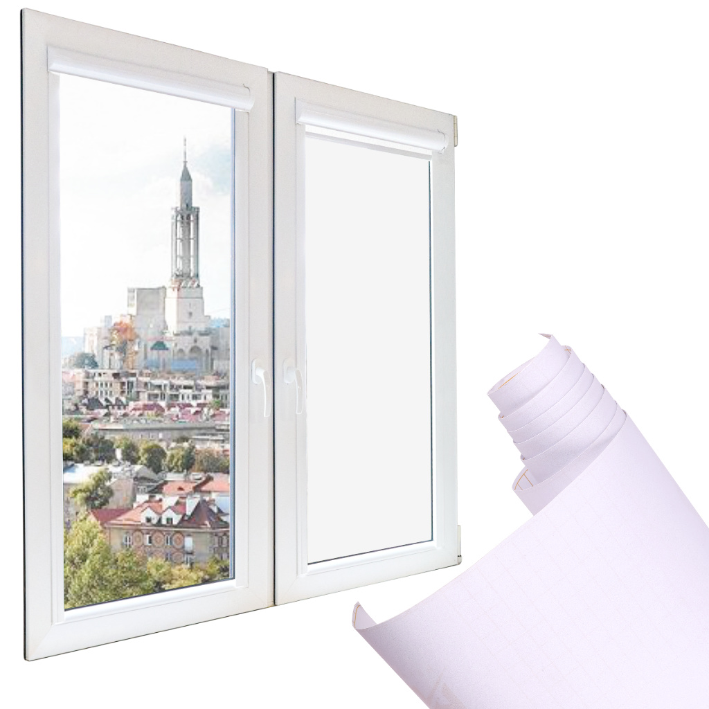 KX5510 Folia rolka samoprzylepna okleina szroniona błyszcząca Samolepiaca okenná fólia matná mliečna 1,22x50m – Obrázok 1