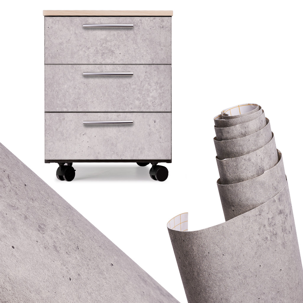 KX5520 Folia rolka samoprzylepna okleina tapeta dąb biały 1,22 Fólia rolka samolepiace tapety dýha modro-šedá cement 1,22x50m – Obrázok 1