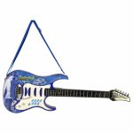 Gitara elektryczna rockowa ze wzmacniaczem mikrofonem dla dzieci niebieska – Obrázok 3