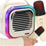 Karaoke reproduktor USB Bluetooth cream