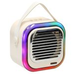 Karaoke reproduktor USB Bluetooth cream – Obrázok 3