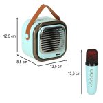 Karaoke reproduktor USB Bluetooth modrý – Obrázok 10
