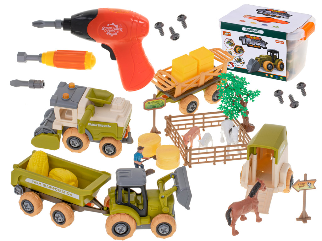 Gospodarstwo-rolne-farma-kombajn-siewnik-do-skrecenia-1048152 Poľnohospodársky podnik kombajn twist drill – Obrázok 1