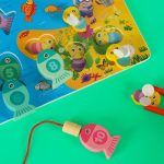 Montessori drevená hra na rybolov s včelím magnetom – Obrázok 9