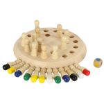 Pamäť puzzle hra čínske zápas farby drevené – Obrázok 2