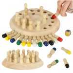 Pamäť puzzle hra čínske zápas farby drevené – Obrázok 8