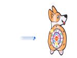 Šípky na suchý zips bezpečný terč corgi – Obrázok 2