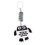 Senzorický prívesok s hrkálkou kontrastná sova – Obrázok 2