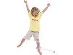 Hula hop noha skákacia lopta svietiaca LED ružová – Obrázok 2