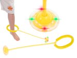 Hula hop noha skákacia lopta svietiaca LED žltá