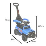 Terénne auto push ride so zvukom a svetlami modrá – Obrázok 6