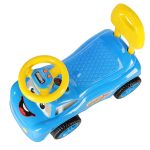 Úsmevné auto push ride s klaksónom modré – Obrázok 3