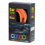 LED ambientné osvetlenie pre auto / auto USB / 12V páska 5m oranžová