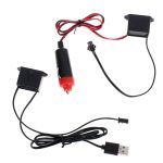 LED ambientné osvetlenie pre auto / auto USB / 12V páska 3m biela – Obrázok 2