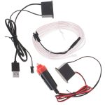 LED ambientné osvetlenie pre auto / auto USB / 12V páska 3m biela – Obrázok 3