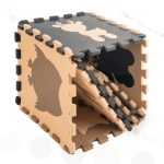 Detské penové puzzle 9el. béžovo-hnedá fólia – Obrázok 4