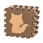 Detské penové puzzle 9el. béžovo-hnedá fólia – Obrázok 5
