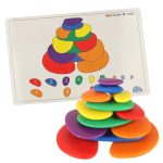 Kreatívne kamienky farebné montessori puzzle – Obrázok 12