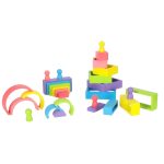 Dúhové montessori vzdelávacie drevené bloky – Obrázok 6
