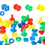 Stavebné bloky vzdelávacie montessori skrutky 30 prvkov