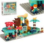 Kreatívne bloky dinosaur park guľôčková dráha 147sz