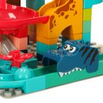 Kreatívne bloky dinosaurus park guľôčková dráha 62ks – Obrázok 3