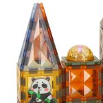3D magnetické stavebné bloky svietiaci park zvierat 124 el. – Obrázok 5