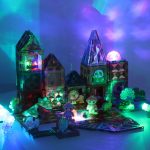 3D magnetické stavebné bloky svietiaci park zvierat 124 el. – Obrázok 11