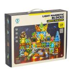 3D magnetické stavebné bloky svietiaci park zvierat 124 el. – Obrázok 13