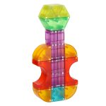 3D stavebné magnetické tehličky LED svietiace 134 el. – Obrázok 4