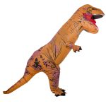 T-REX Obrovský hnedý nafukovací kostým dinosaura 1,5-1,9 m – Obrázok 2