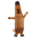 T-REX Obrovský hnedý nafukovací kostým dinosaura 1,5-1,9 m – Obrázok 3