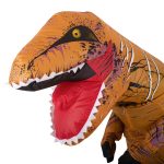 T-REX Obrovský hnedý nafukovací kostým dinosaura 1,5-1,9 m – Obrázok 7