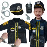 Karnevalový kostým policajt putá sada 3-8 rokov – Obrázok 7