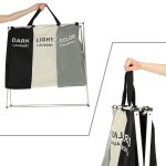 Organizér na triedenie košov na bielizeň 3 priehradky 135l – Obrázok 4