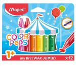 Pastelky na sviečky Jumbo Colorpeps 12 ks.