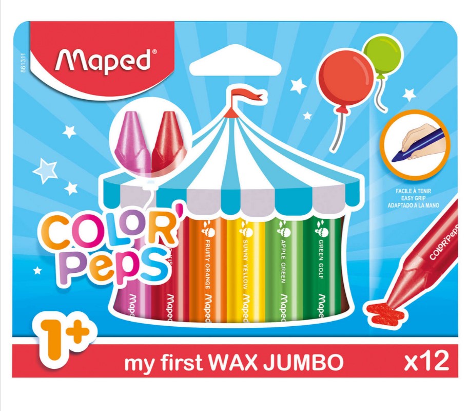 Kredki-swiecowe-Jumbo-Colorpeps-12-szt-151327 Pastelky na sviečky Jumbo Colorpeps 12 ks. – Obrázok 1