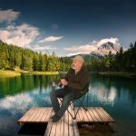 Plážové skladacie rybárske kreslo LUARO zelené – Obrázok 7
