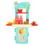 Detská kuchynka v kufríku fast food hamburger set zmrzlina hranolky 55cm – Obrázok 2