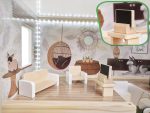 Drevený domček pre bábiky LULILO FLORO boho LED – Obrázok 11
