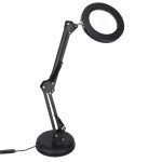 Stolná lampa LED s lupou otočné rameno s lupou 2 spôsoby upevnenia – Obrázok 2