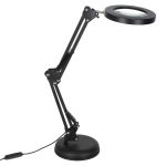 Stolná lampa LED s lupou otočné rameno s lupou 2 spôsoby upevnenia – Obrázok 3