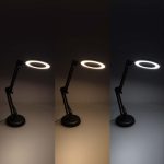 Stolná lampa LED s lupou otočné rameno s lupou 2 spôsoby upevnenia – Obrázok 12