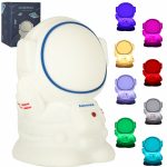 Silikónové nočné svetlo biely astronaut – Obrázok 10
