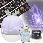 Nočné svetlo LED hviezdneho projektora USB otočné 6 motívov sob na diaľkové ovládanie